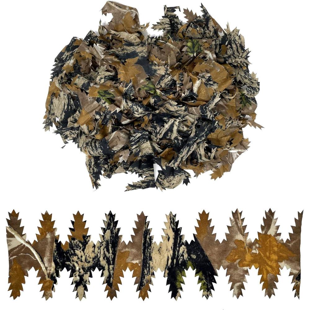 image:imageArcturus 3D Loose Leaf Bundle  50 LaserCut Leaf Strips for 3D Camouflage  Great for Hunting Blinds Rifle Wraps amp DIY Ghillie SuitsFall Forest