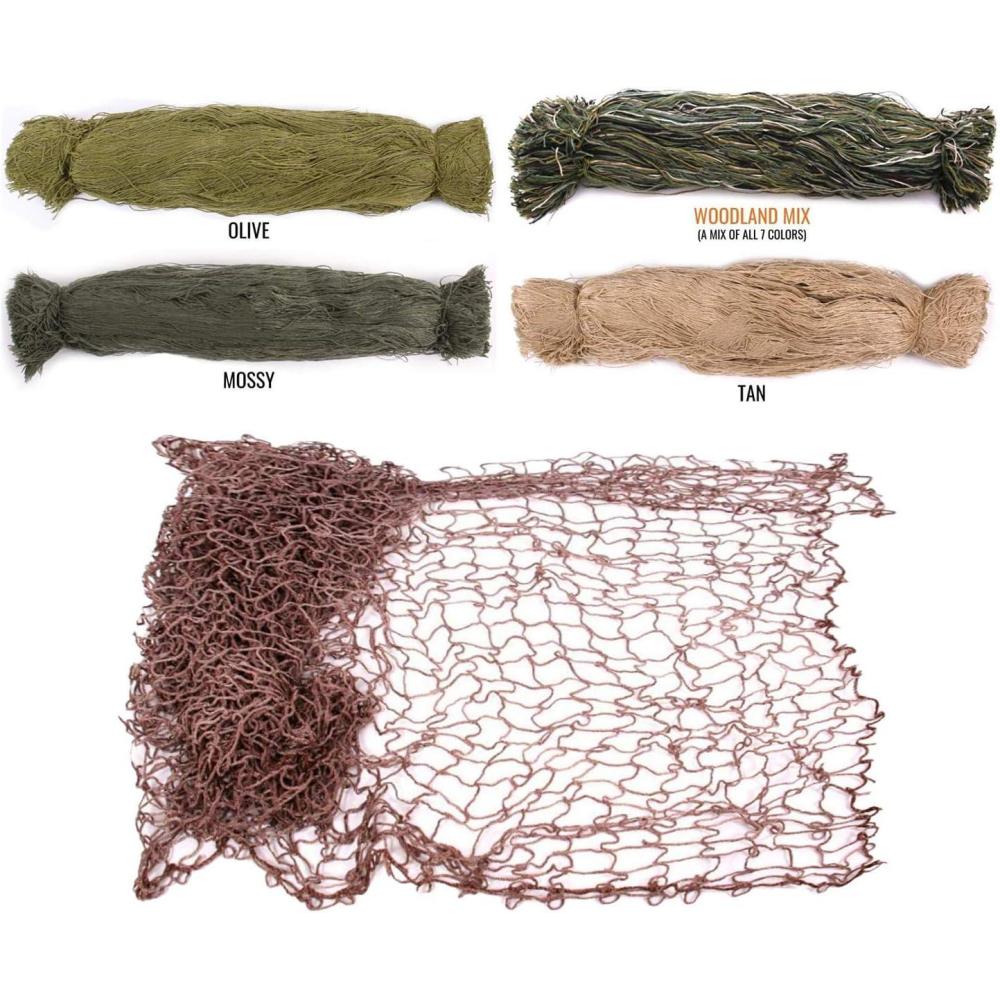 image:imageArcturus Ghillie Suit Thread Colors Woodland Mix Tan Olive and Mossy Ghillie Netting