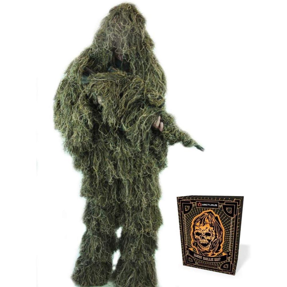 image:imageArcturus Ghost Ghillie Suit  UltraDense Design  Superior Camo Coverage for Hunters Military Snipers Airsoft amp PaintballWoodland