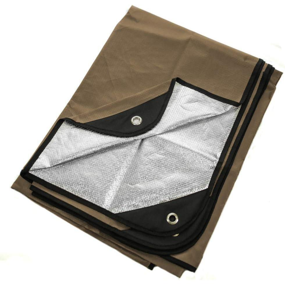 image:imageArcturus Insulated Tarp Reusable Heavy Duty Thermal Survival Blanket  60x82in Reflects 90 Body Heat Waterproof Windproof 3Layer Design Reinforced Grommets Olive GreenCoyote Brown