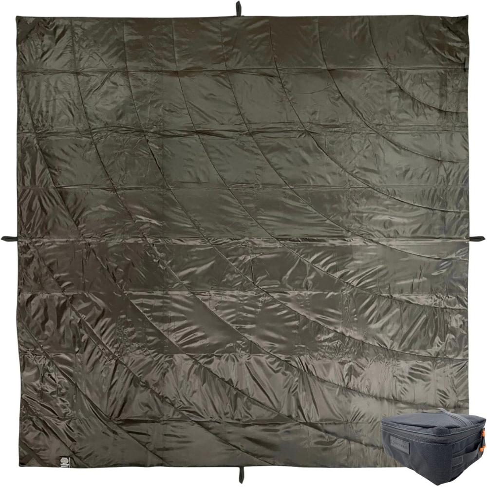image:imageArcturus Large Insulated Woobie Camping Blanket 75 x 75 FT  DualSided with Rugged Waterproof Exterior Quilted Insulated Interior  Portable Carry Bag Included