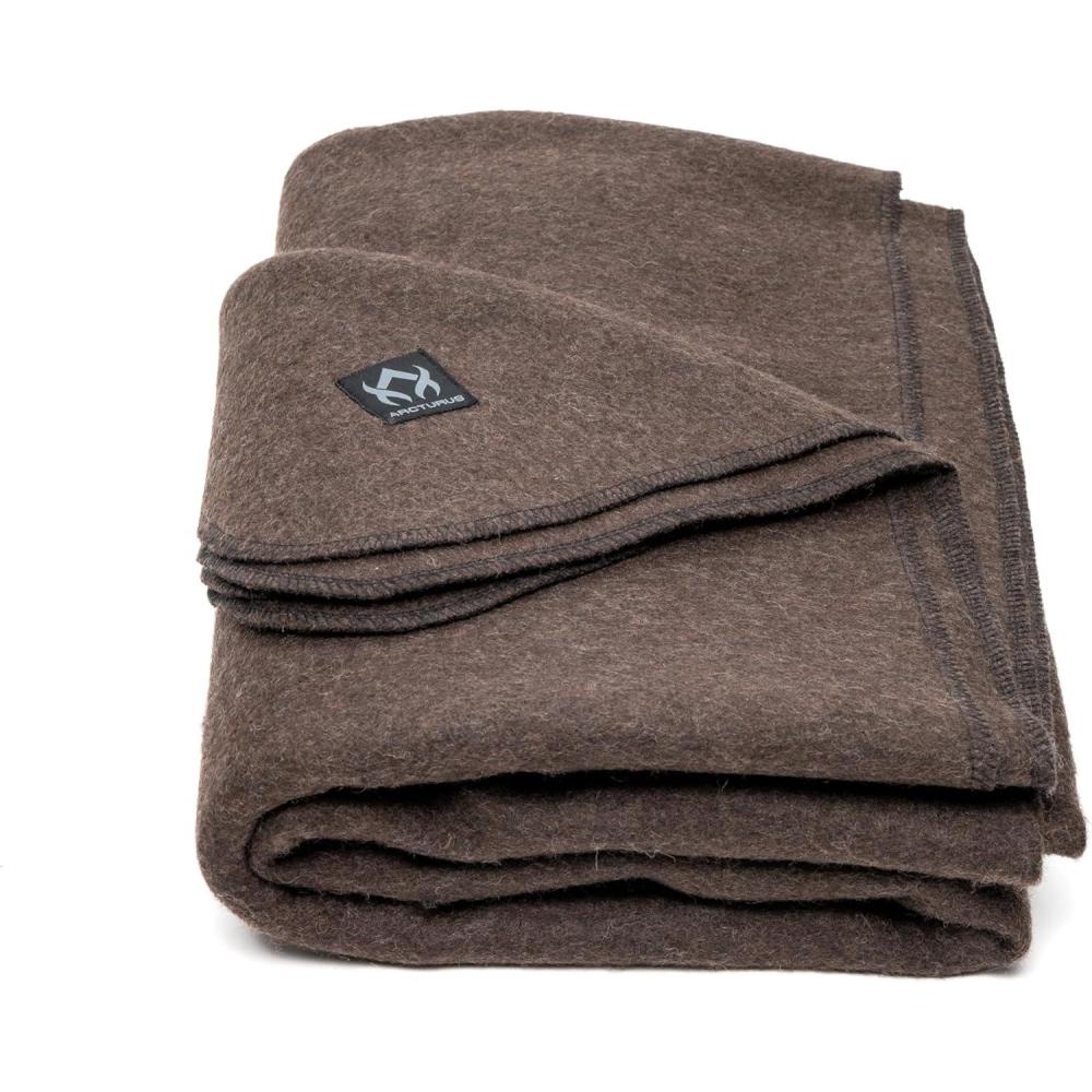 image:imageArcturus Military Wool Blanket  Warm Thick Washable  Great for Outdoors Camping Stadium Blanket Picnics Travel  Car amp Bushcraft Survival KitsChocolate