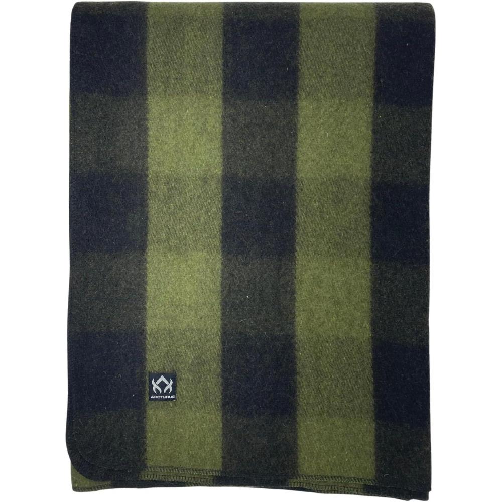 image:imageArcturus Military Wool Blanket  Warm Thick Washable  Great for Outdoors Camping Stadium Blanket Picnics Travel  Car amp Bushcraft Survival KitsGreen Buffalo