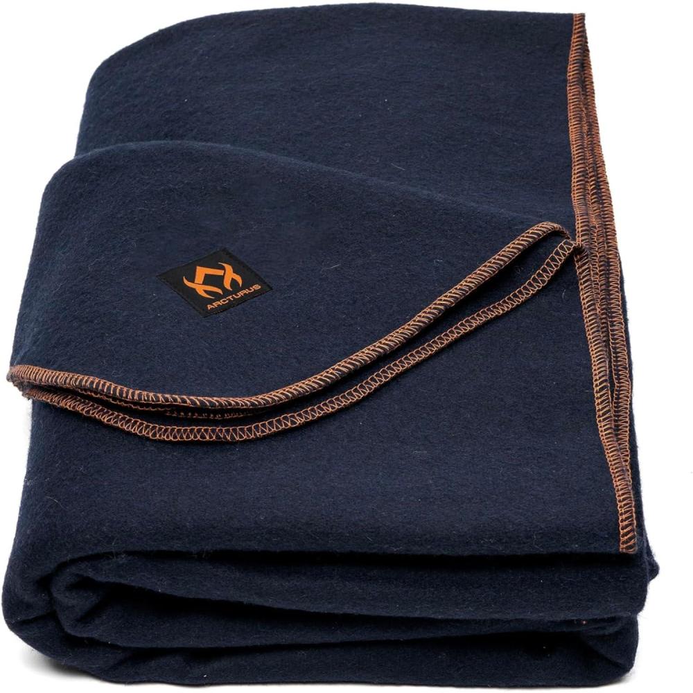 image:imageArcturus Military Wool Blanket  Warm Thick Washable  Great for Outdoors Camping Stadium Blanket Picnics Travel  Car amp Bushcraft Survival KitsNavy