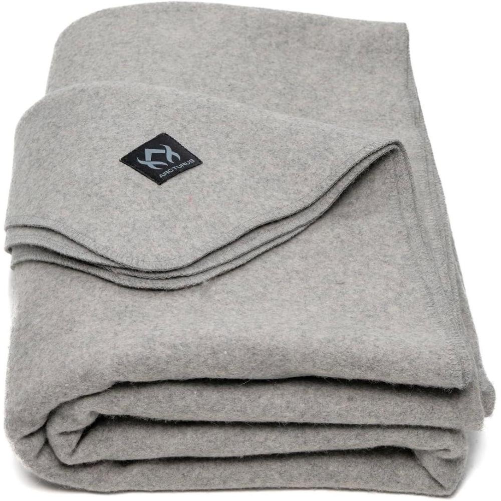 image:imageArcturus Military Wool Blanket  Warm Thick Washable  Great for Outdoors Camping Stadium Blanket Picnics Travel  Car amp Bushcraft Survival KitsStone Gray