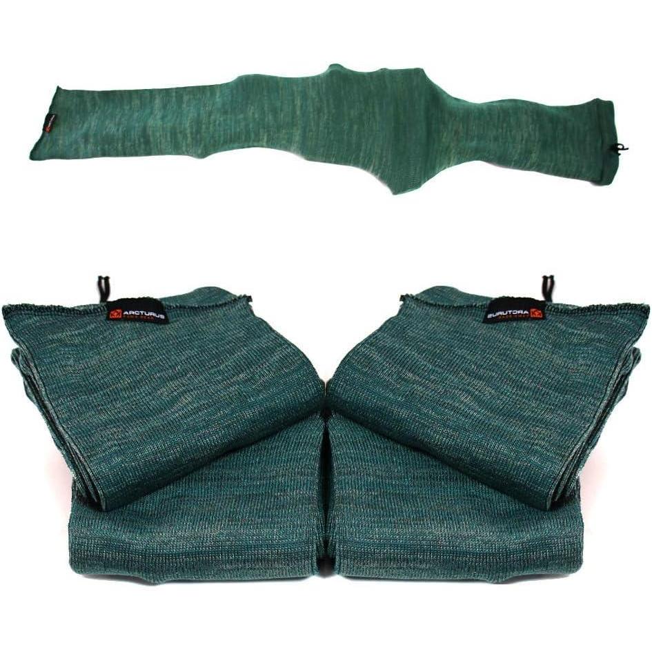 image:imageArcturus SiliconeTreated Gun Socks for Rifles 6 Extra Wide  Fit Scopes Pistol Grips amp Tactical Accessories 47 x 6Green 4Pack