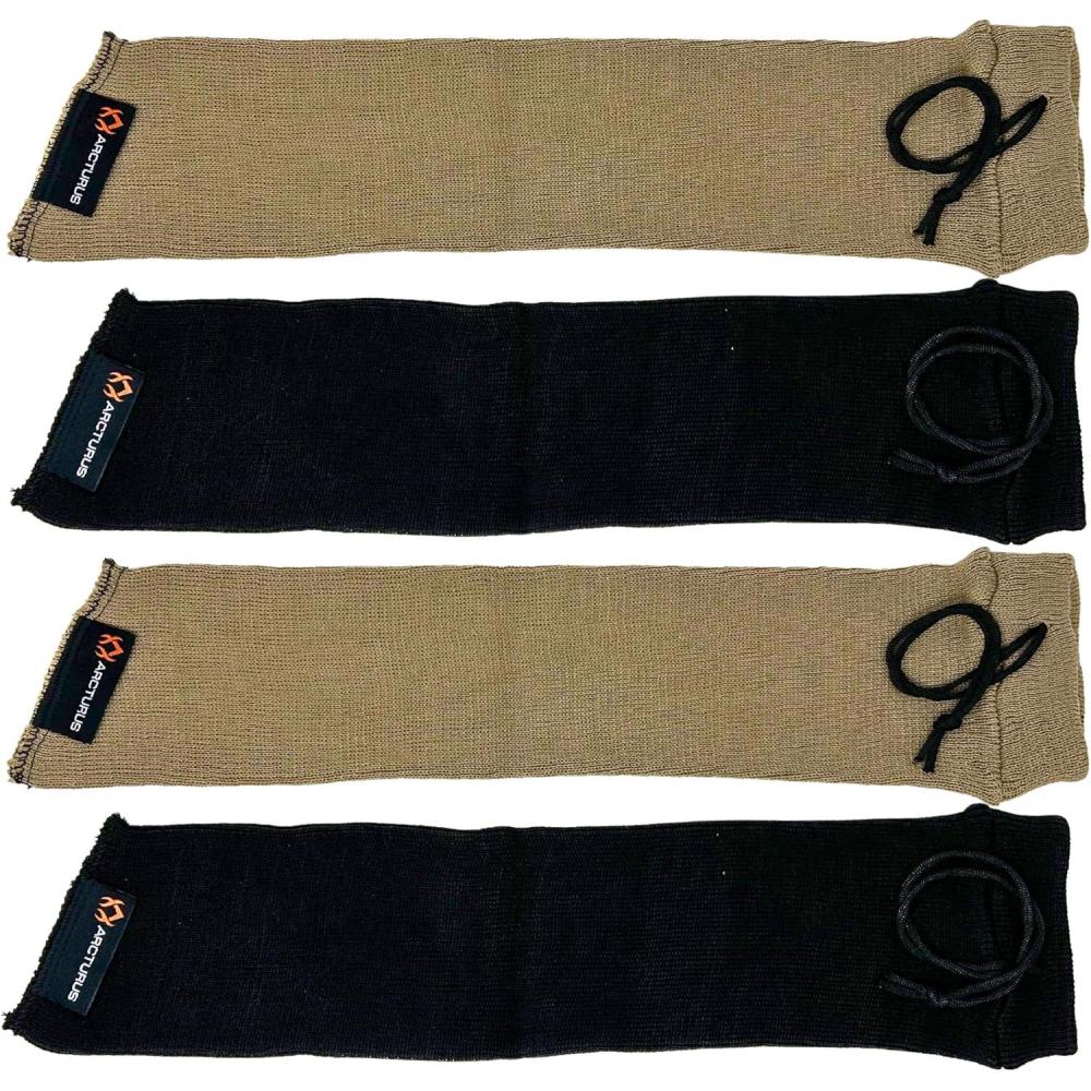 image:imageArcturus SiliconeTreated Handgun Socks  Wide Flexible Design 3 x 16 Easily Fits Your Pistol or RevolverCoyote Brown  Black 4Pack