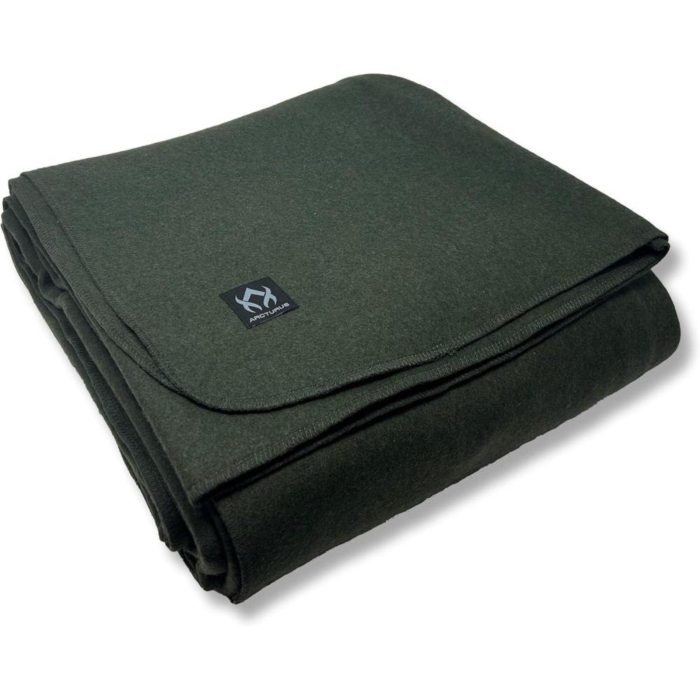 image:imageArcturus Tahoe Wool Bed Blanket  Soft Breathable Wool Blanket for YearRound Comfort  King Size 90x 108  Thick Washable amp Warm Navy BlueOlive