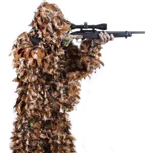 Arcturus 3D Leafy Ghillie Suit -1,000 Laser-Cut Leaves | Lightweight, Breathable Camouflage for Hunting, Paintball & Airsoft(Fall Forest)