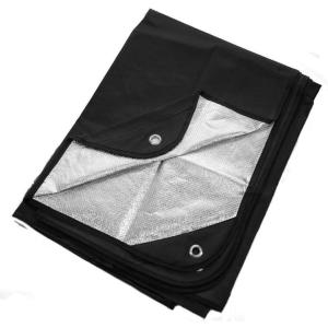 Arcturus Insulated Tarp, Reusable Heavy Duty Thermal Survival Blanket – 60x82in, Reflects 90% Body Heat, Waterproof, Windproof, 3-Layer Design, Reinforced Grommets, Olive Green(Black)