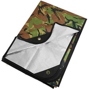 Arcturus Insulated Tarp, Reusable Heavy Duty Thermal Survival Blanket – 60x82in, Reflects 90% Body Heat, Waterproof, Windproof, 3-Layer Design, Reinforced Grommets, Olive Green(Camo)