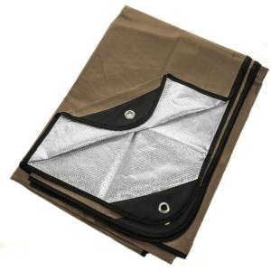 Arcturus Insulated Tarp, Reusable Heavy Duty Thermal Survival Blanket – 60x82in, Reflects 90% Body Heat, Waterproof, Windproof, 3-Layer Design, Reinforced Grommets, Olive Green(Coyote Brown)
