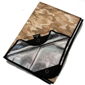 Arcturus Insulated Tarp, Reusable Heavy Duty Thermal Survival Blanket – 60x82in, Reflects 90% Body Heat, Waterproof, Windproof, 3-Layer Design, Reinforced Grommets, Olive Green(Desert Camo)