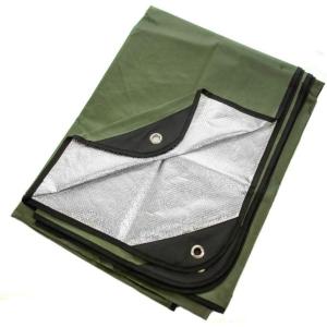 Arcturus Insulated Tarp, Reusable Heavy Duty Thermal Survival Blanket – 60x82in, Reflects 90% Body Heat, Waterproof, Windproof, 3-Layer Design, Reinforced Grommets, Olive Green(Olive Green)