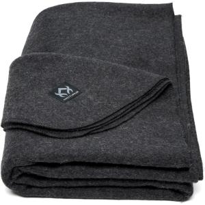 Arcturus Military Wool Blanket – Warm, Thick, Washable – Great for Outdoors, Camping, Stadium Blanket, Picnics, Travel – Car & Bushcraft Survival Kits(Charcoal)