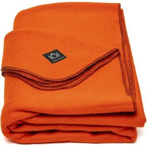 Arcturus Military Wool Blanket – Warm, Thick, Washable – Great for Outdoors, Camping, Stadium Blanket, Picnics, Travel – Car & Bushcraft Survival Kits(Ember)