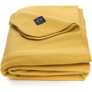 Arcturus Military Wool Blanket – Warm, Thick, Washable – Great for Outdoors, Camping, Stadium Blanket, Picnics, Travel – Car & Bushcraft Survival Kits(Gold)