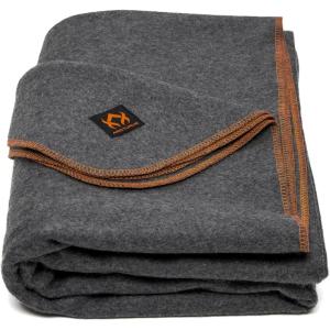 Arcturus Military Wool Blanket – Warm, Thick, Washable – Great for Outdoors, Camping, Stadium Blanket, Picnics, Travel – Car & Bushcraft Survival Kits(Military Gray)