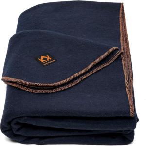 Arcturus Military Wool Blanket – Warm, Thick, Washable – Great for Outdoors, Camping, Stadium Blanket, Picnics, Travel – Car & Bushcraft Survival Kits(Navy)