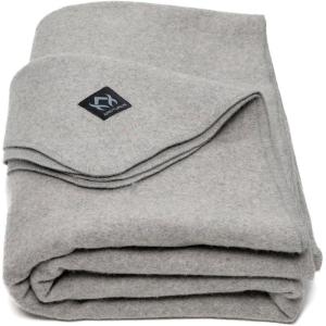 Arcturus Military Wool Blanket – Warm, Thick, Washable – Great for Outdoors, Camping, Stadium Blanket, Picnics, Travel – Car & Bushcraft Survival Kits(Stone Gray)