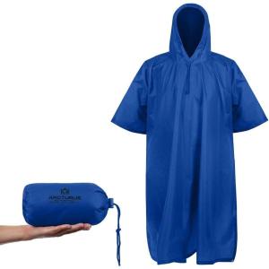 Arcturus Rain Ponchos | Adjustable Hood | Waterproof Ripstop Nylon | Great for Hunting, Fishing & Camping(Blue)