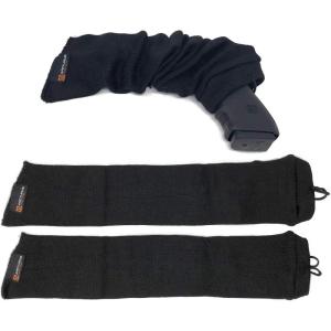 Arcturus Silicone-Treated Handgun Socks – Wide, Flexible Design (3″ x 16″) Easily Fits Your Pistol or Revolver.(Black 2-Pack)