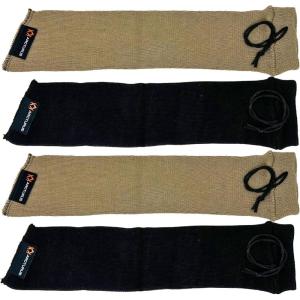 Arcturus Silicone-Treated Handgun Socks – Wide, Flexible Design (3″ x 16″) Easily Fits Your Pistol or Revolver.(Coyote Brown & Black 4-Pack)