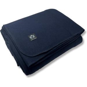 Arcturus Tahoe Wool Bed Blanket | Soft, Breathable Wool Blanket for Year-Round Comfort – King Size (90″x 108″) | Thick, Washable & Warm (Navy Blue)(Navy)