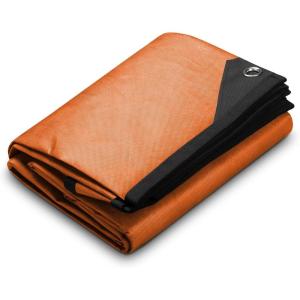 Arcturus XL Survival Tarp – Insulated Reflective Thermal Camping Tarp – 8.5′ x 12′ (Desert Tan)(Orange)