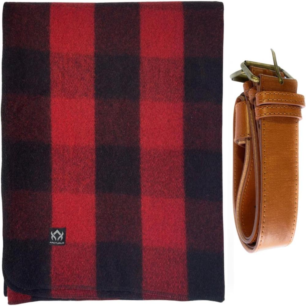 image:imageArcturus Red Buffalo Wool Blanket and Carry Straps Bundle