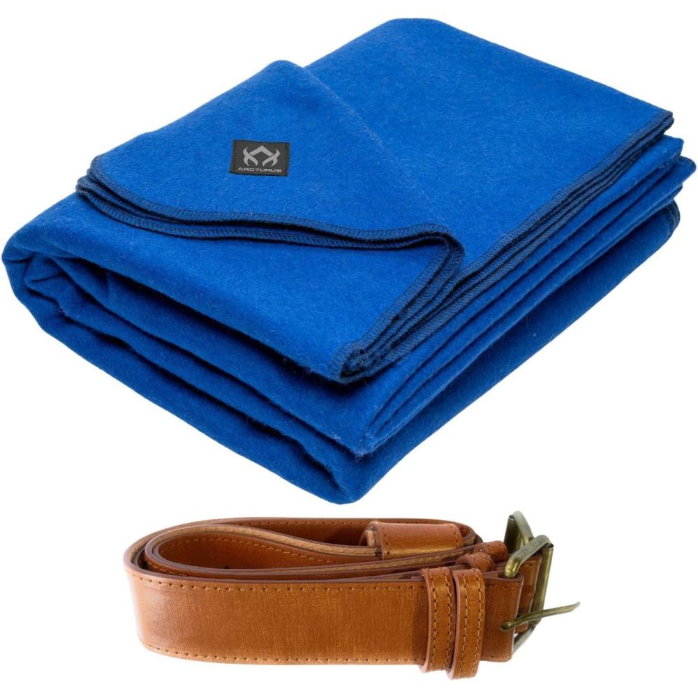 image:imageArcturus Bundle Royal Blue Wool Blanket and Blanket Strap Bundle