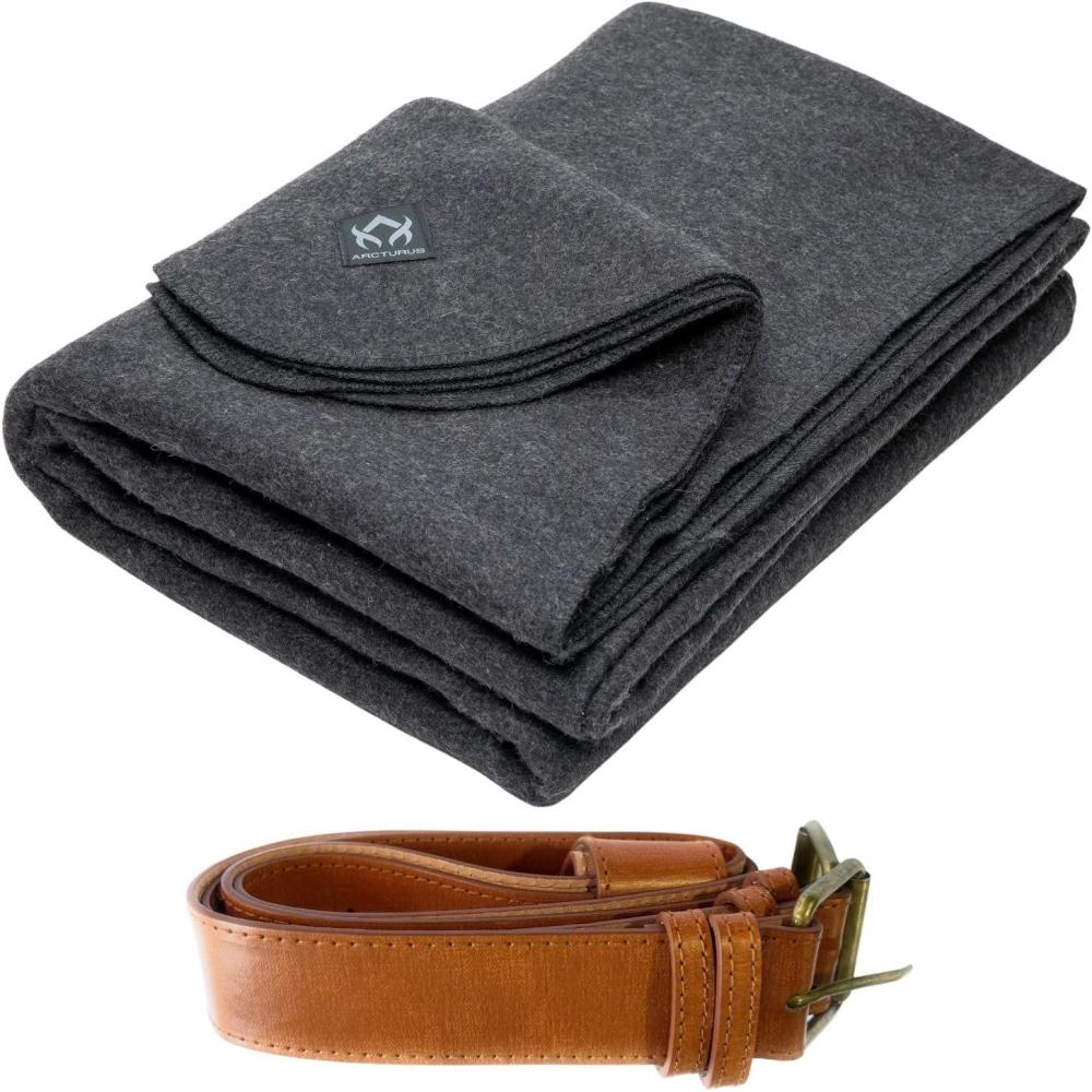 image:imageArcturus Charcoal Wool Blanket and Carry Straps Bundle