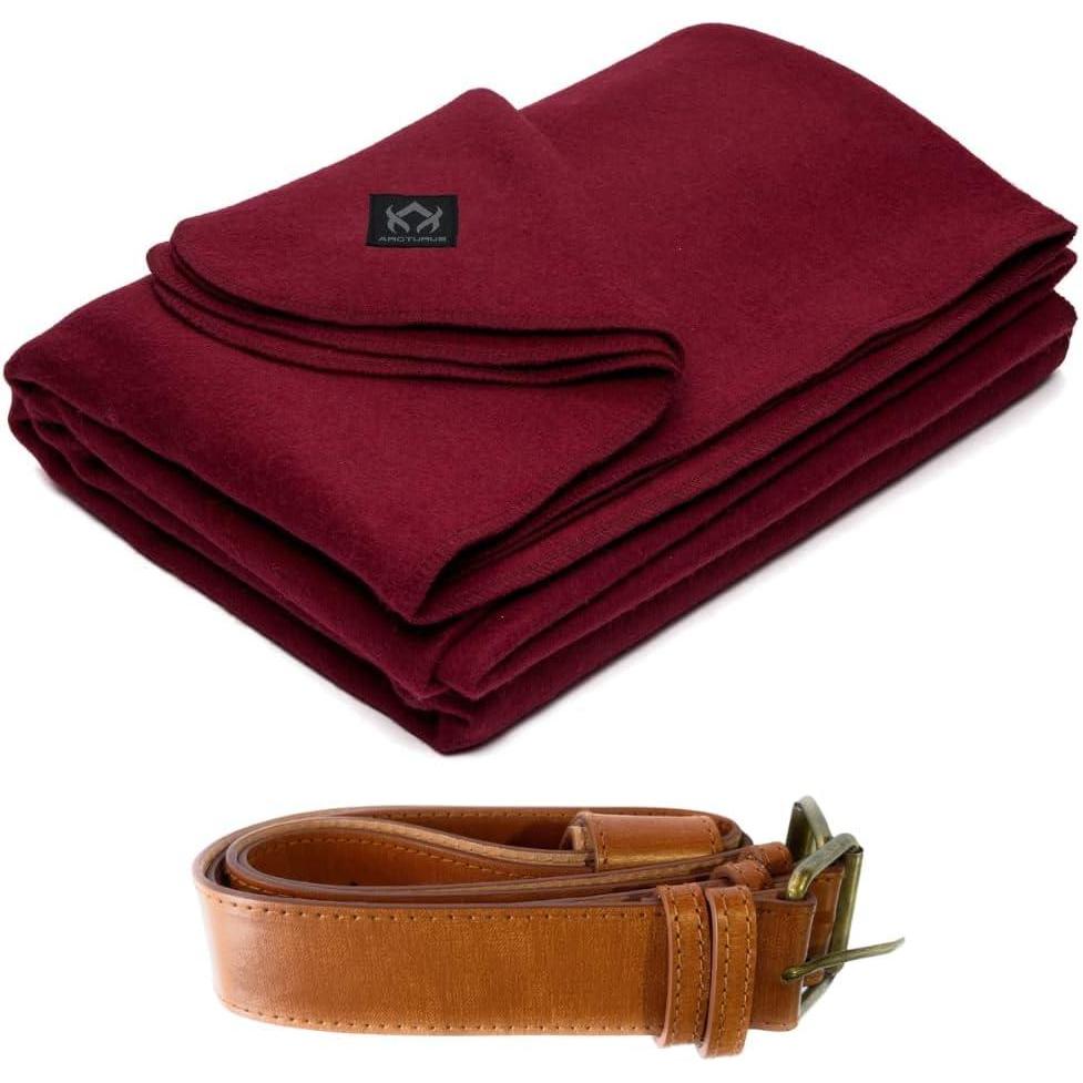image:imageArcturus Wine Wool Blanket and Blanket Strap Bundle