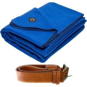 Arcturus Bundle Royal Blue Wool Blanket and Blanket Strap Bundle